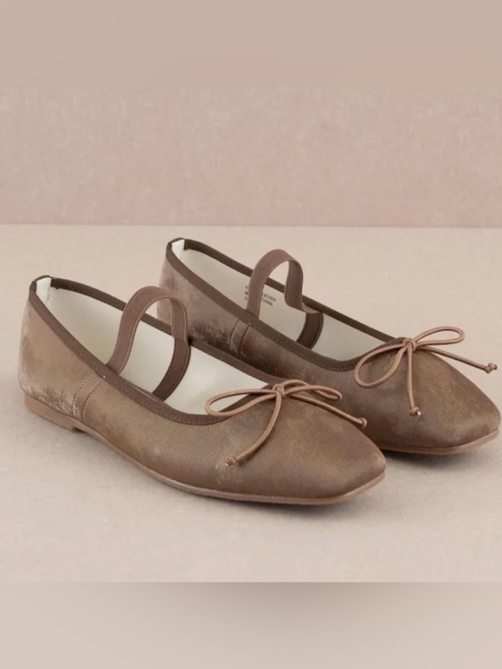 Oasis Society The London Ballet Flats Coffee Brown Mary Jane Square Toe size 7.5